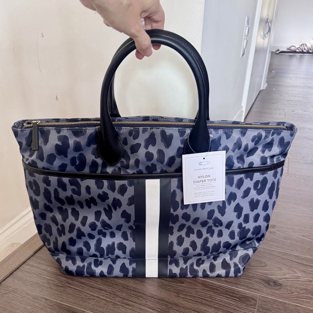 Pottery Barn Kids Diaper Tote Leopard Nylon Black Gray
NEW Carry All Travel NEW